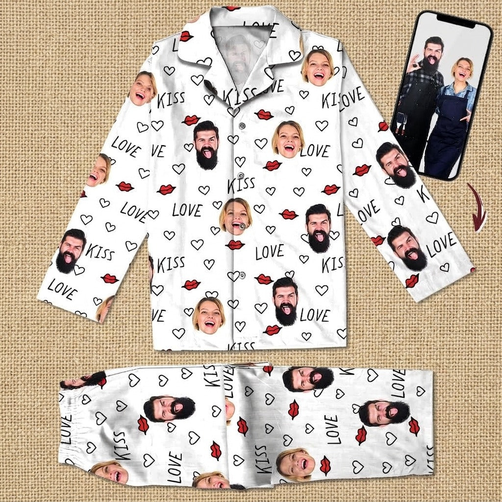 Custom Couple Photo Pajamas