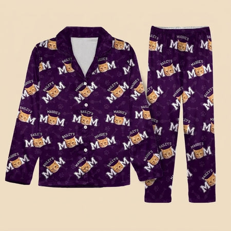 Custom Cat Dad Mom Pajamas — Gift for Dad VRQNZ