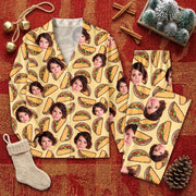 Custom Photo Tie Dye Background For Christmas Pajamas