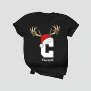 Custom Name Monogrammed Christmas Sweatshirt Personalized Gi