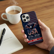 Custom Name Faith, Family & Freedom 250 Years Patriotic Phone Case