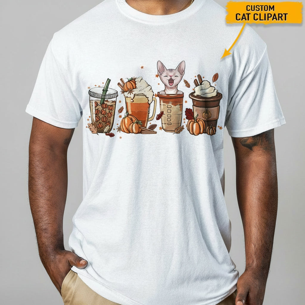 Fall Season Pumpkin Spice Cat Shirt, N304 HN590