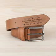 Happy Father's Day Dad To Us You Are The World Belt Personalized Gift