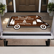 Outdoor Doormat RV camping shape, Happy Campers, Custom RV s