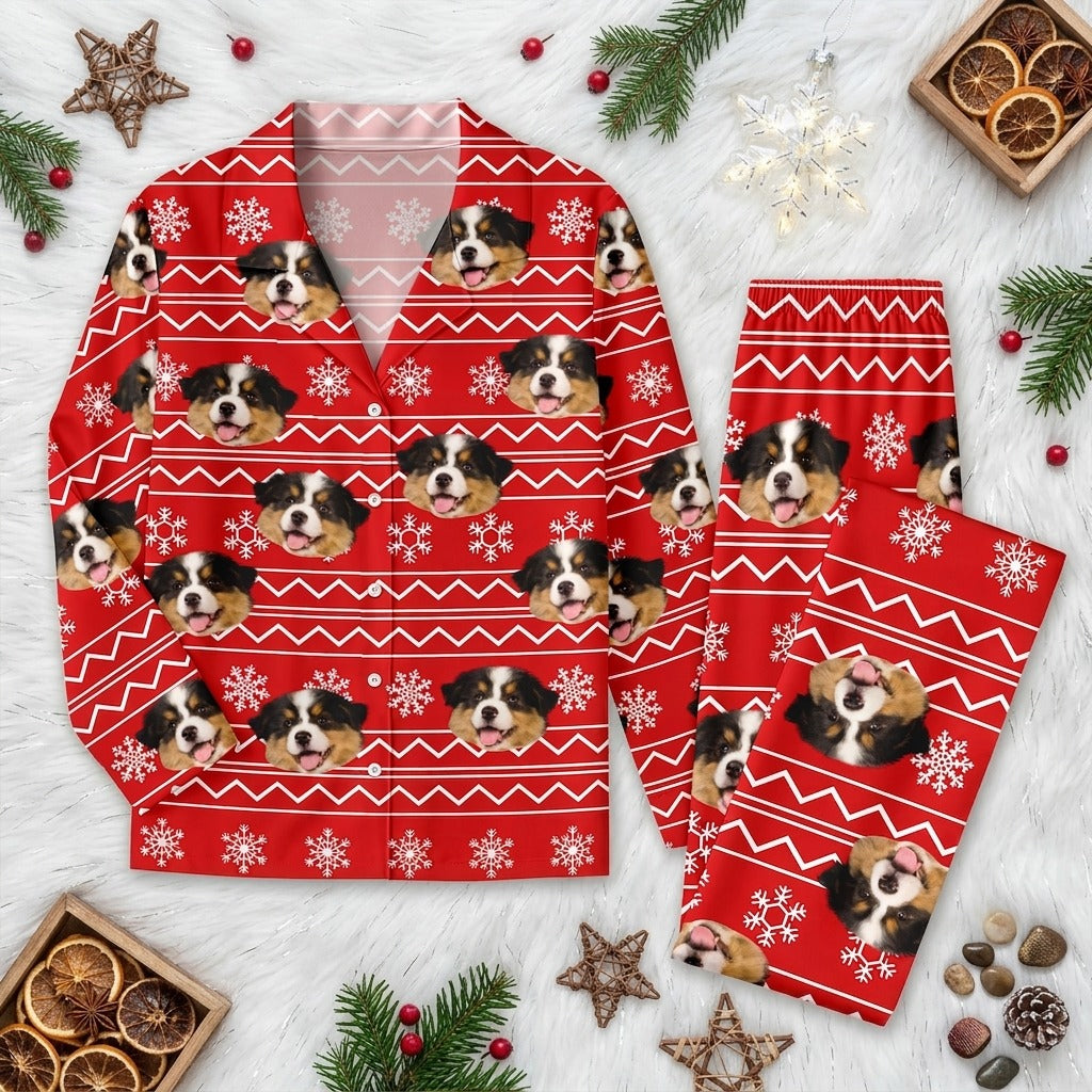 Custom Photo Christmas Dog Pajamas
