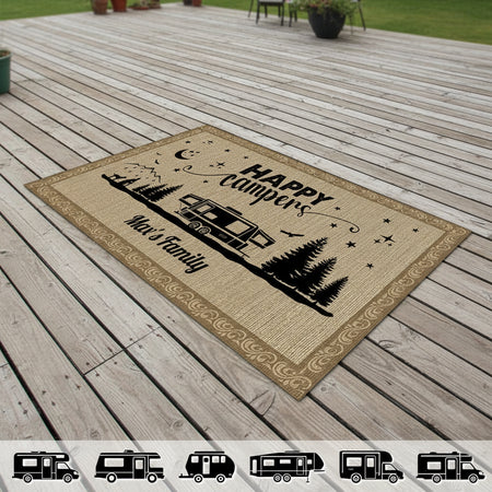 Custom Happy Campers Camping Patio — Custom Gift 6ESH9