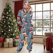 Custom Cat Photo With Leopard Pattern Onesie Pajamas