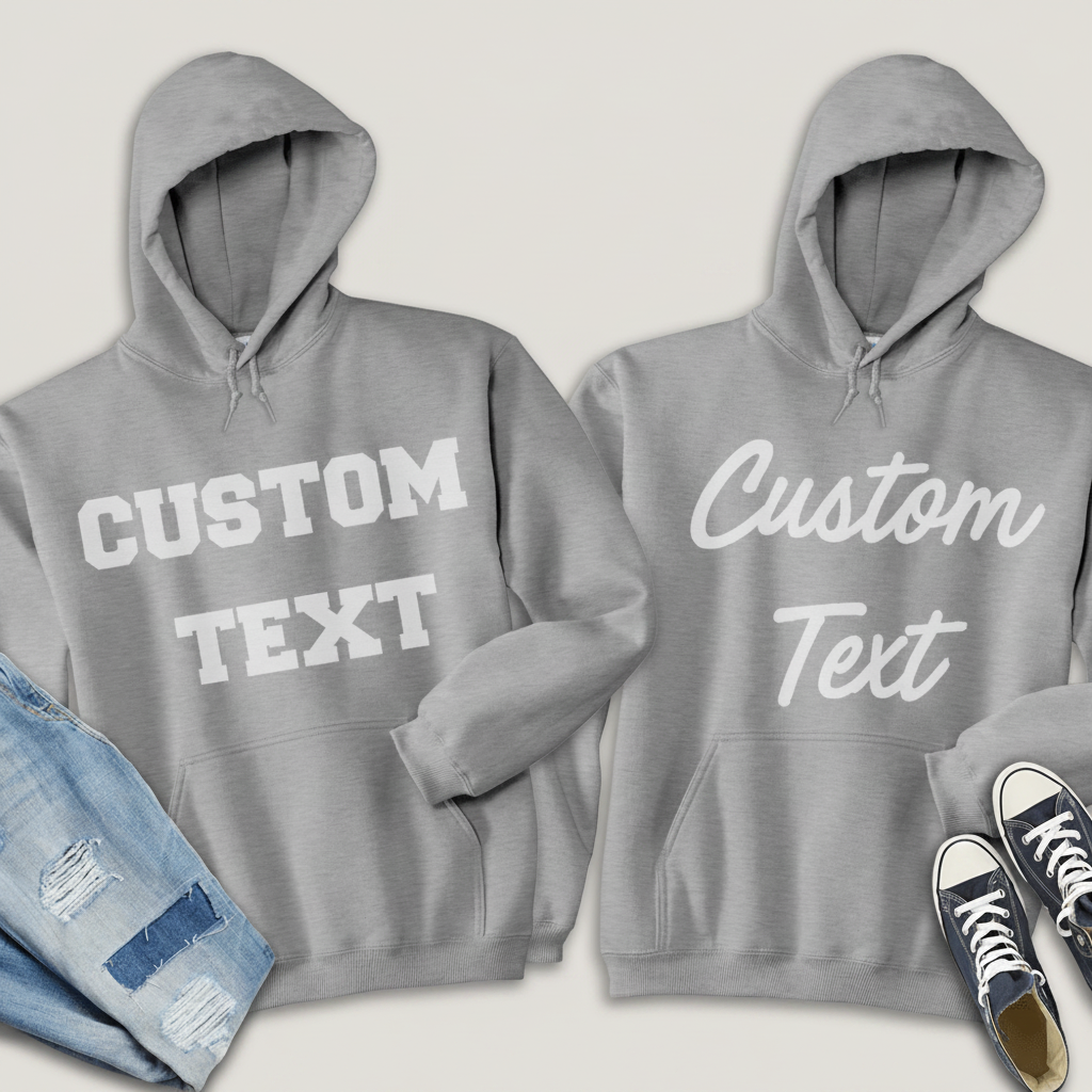 Dark Apparel For Christmas Custom Text Sweatshirt Hoodie