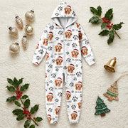 Custom Photo With Dog Cat Paw Onesie Pajamas For Dog Lovers