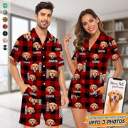 Custom Photo Name Dog Cat Short Pajamas