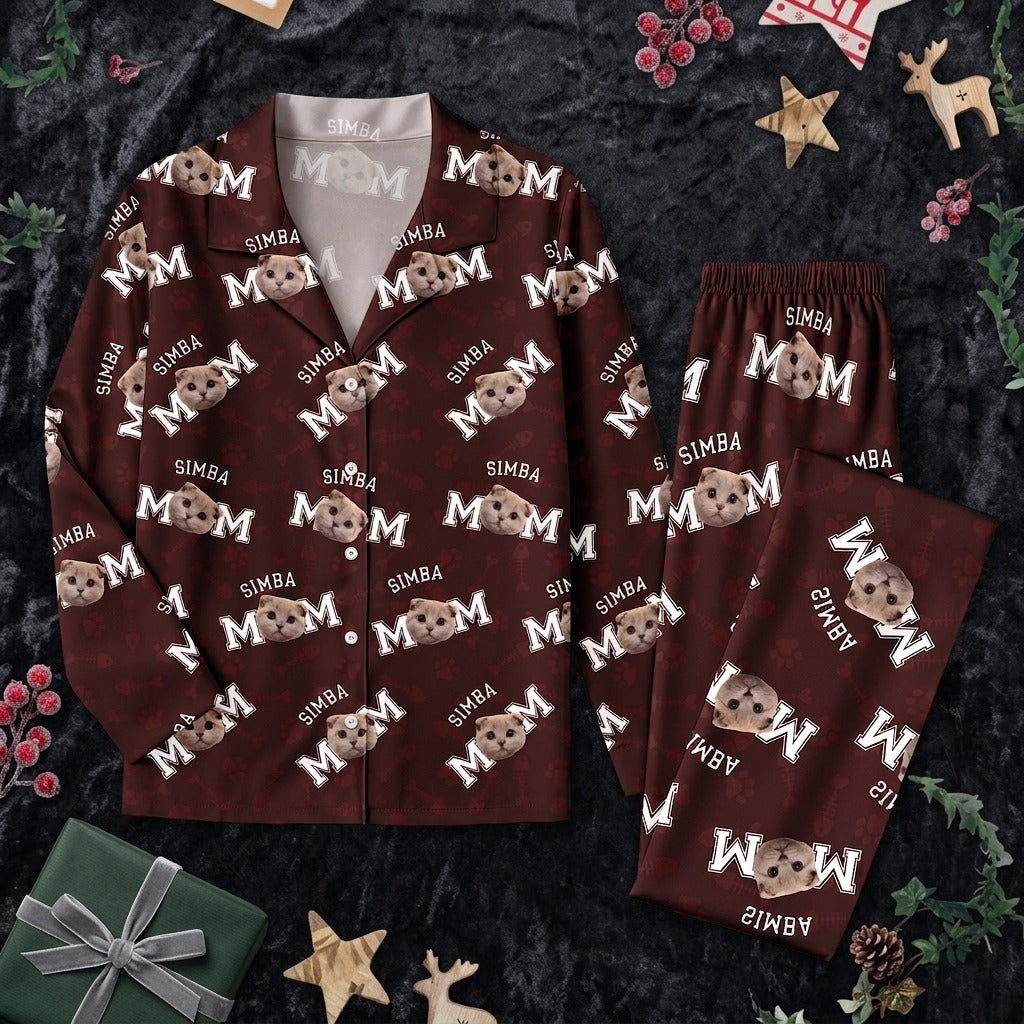 Custom Photo Dog Dad Dog Mom Pajamas