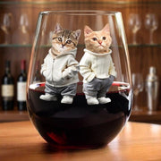 Custom Photo Cool Dog, Cat Wine Glass Gift For Dog Cat Pet Lover