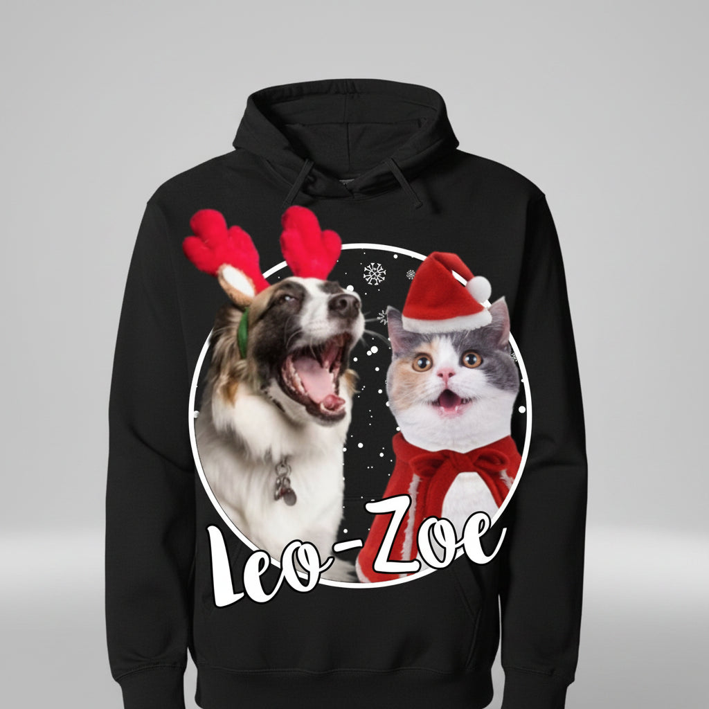 Human Dog Christmas Personalized Custom Photo Dog Sweatshirt