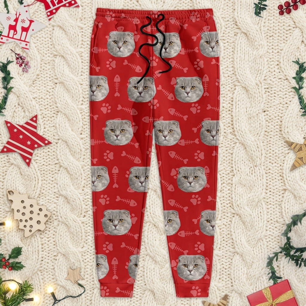 Custom Face Dog Cat Pants Christmas Gift