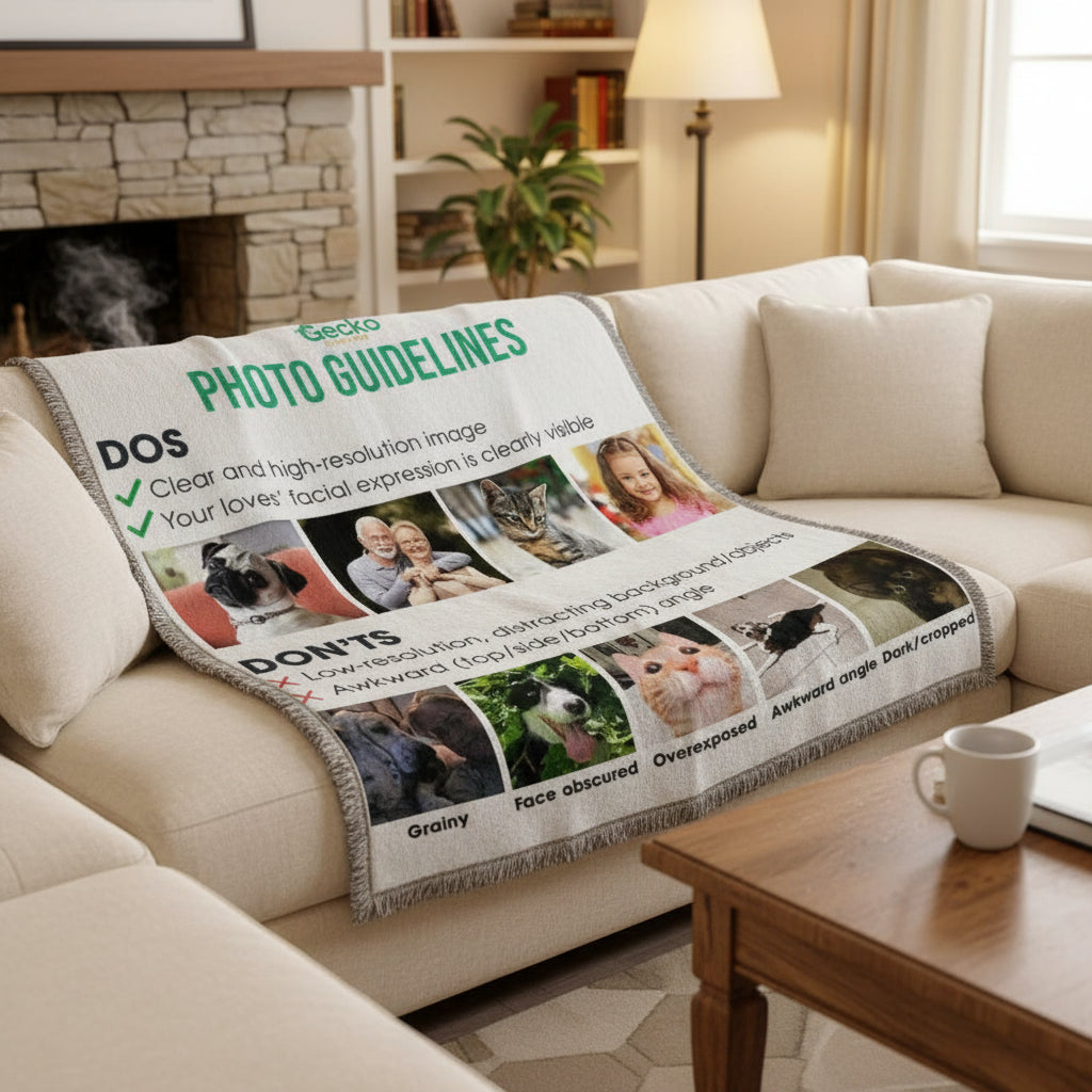 Custom Dog Cat Photo Snuggle This Blanket And Think Of Me Me