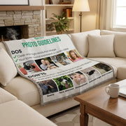 Custom Dog Cat Photo Snuggle This Blanket And Think Of Me Me
