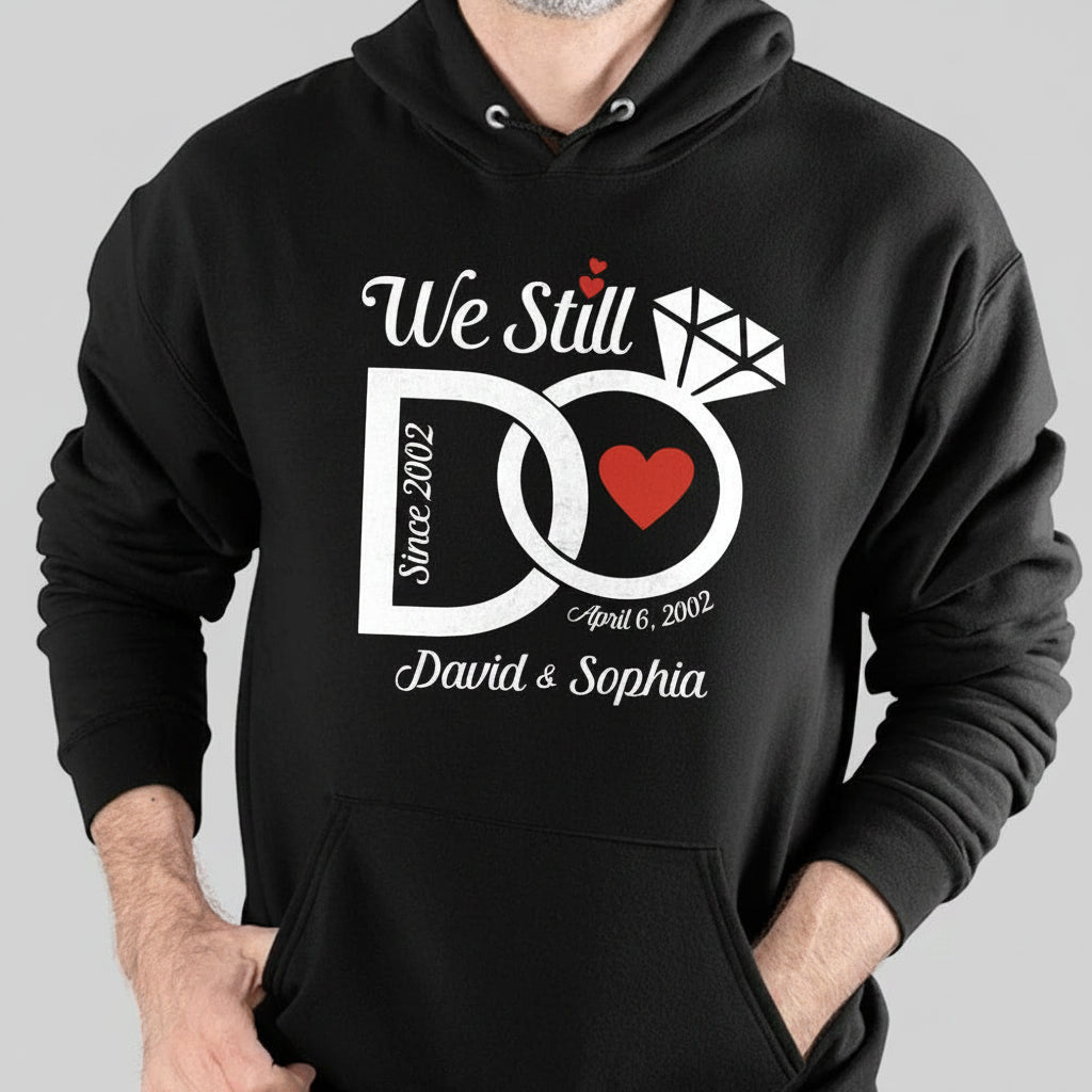Personalized We Still Do Wedding Anniversary Couple Dark Swe