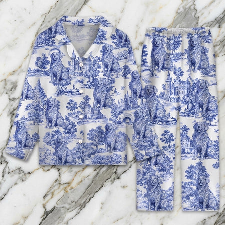 Custom Dog Breeds Chinoiserie Toile Pajama Set  — Gift for Dog Lovers 56H6J