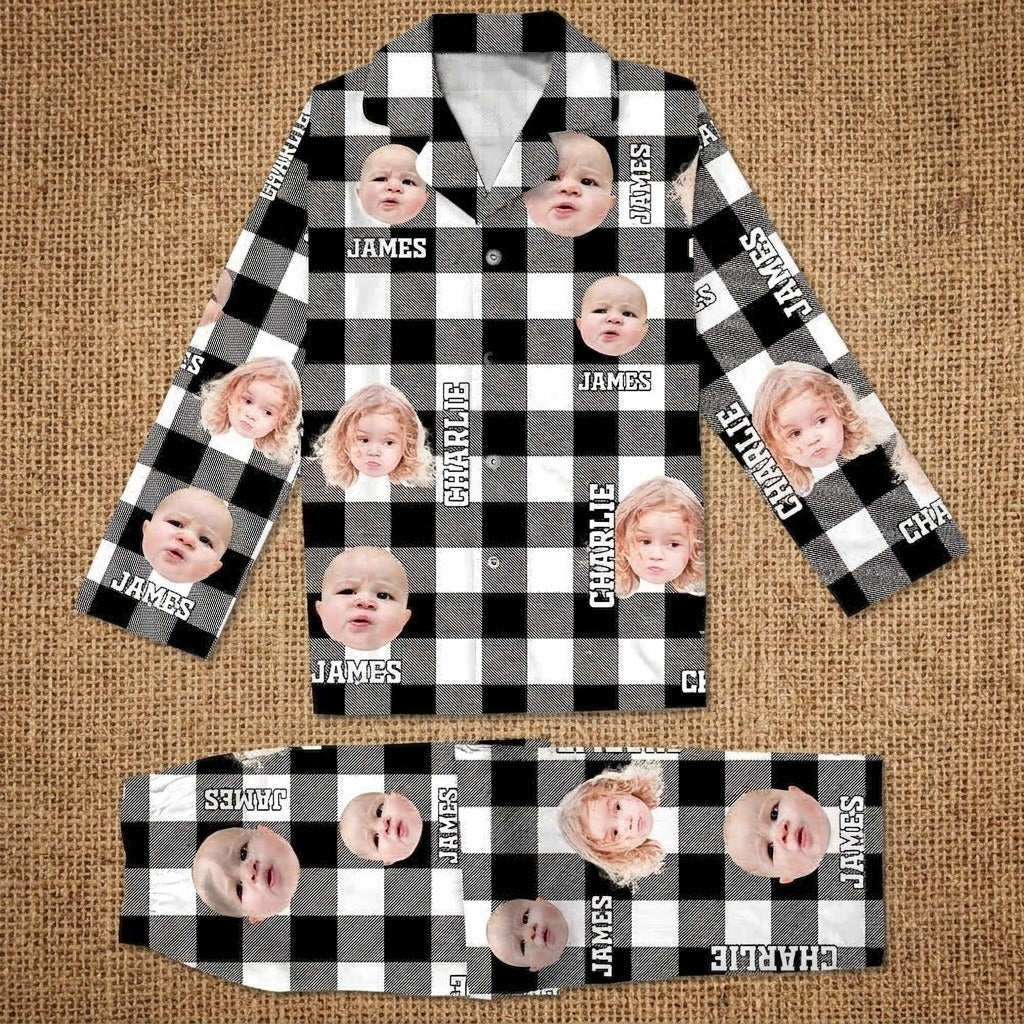 Custom Photo Human Face Flannel Pajamas