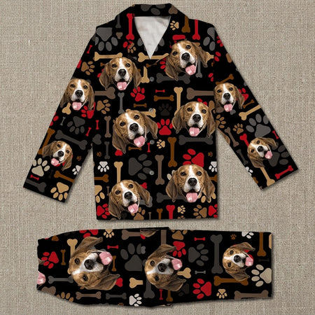Custom Dog Paw Bone Pattern Pajamas — Gift for Dog Lovers DVK25