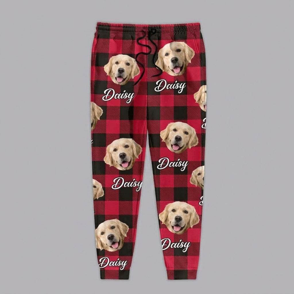 Custom Photo With Colorful Background For Dog Lovers Sweatpants