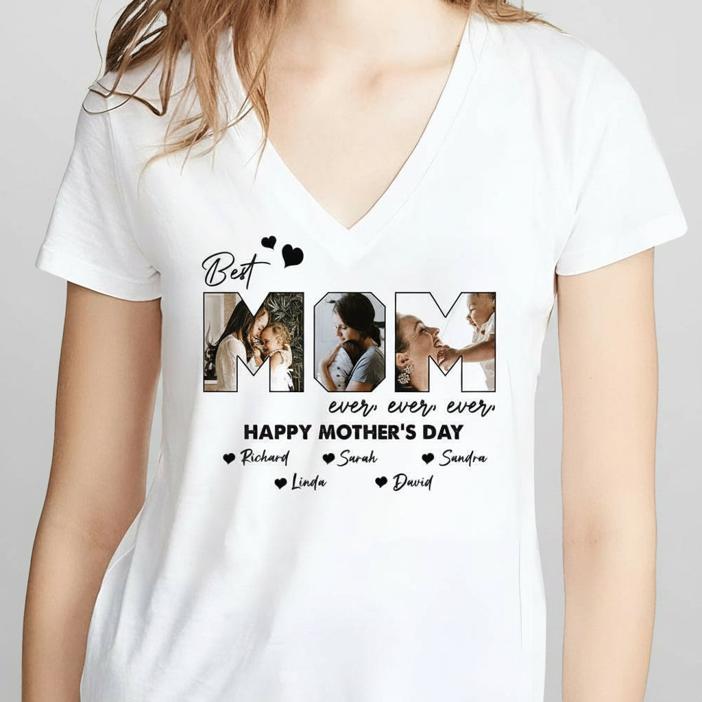 Custom Photo Best Mom Ever Ever Bright Shirt N304