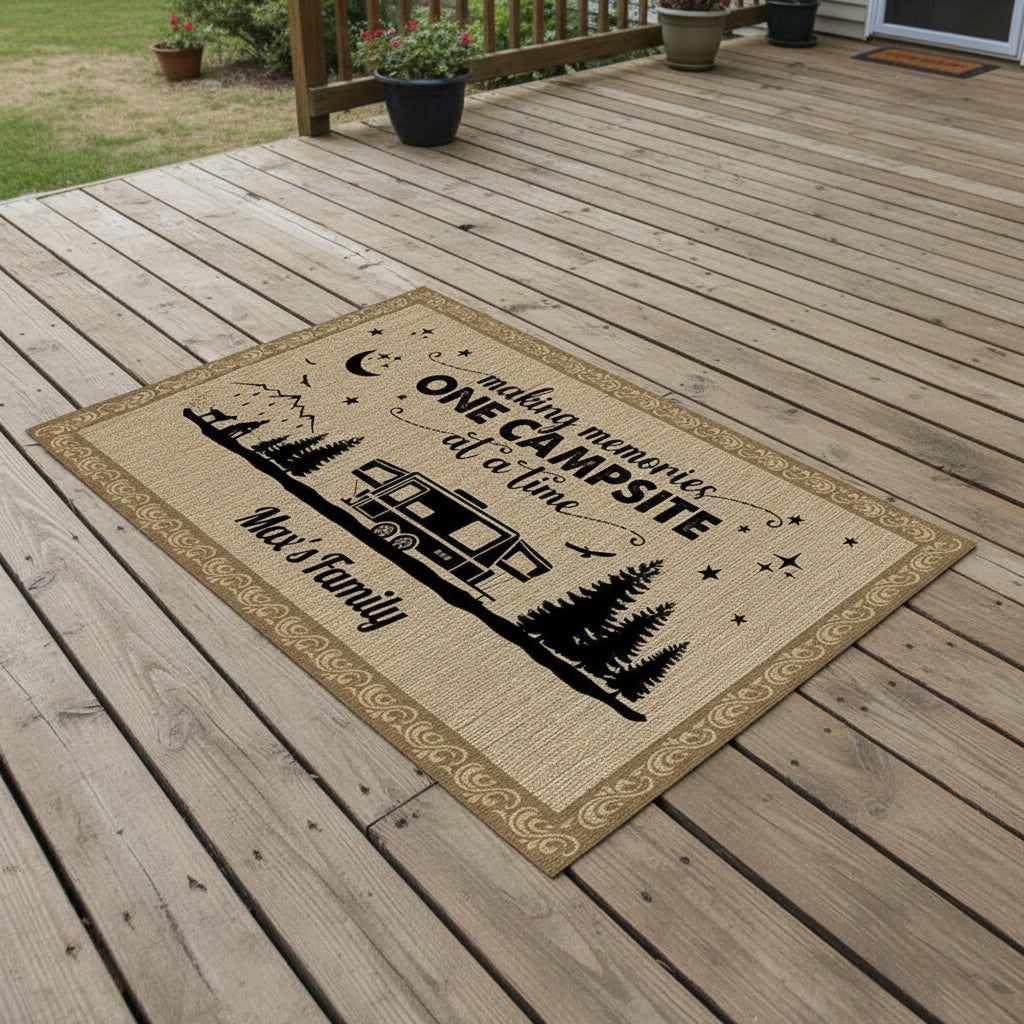 Happy Campers Camping Patio Mat Personalized Gift TA29 88848
