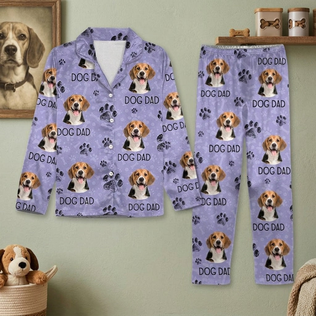Custom Photo With Dog Paw Pajamas