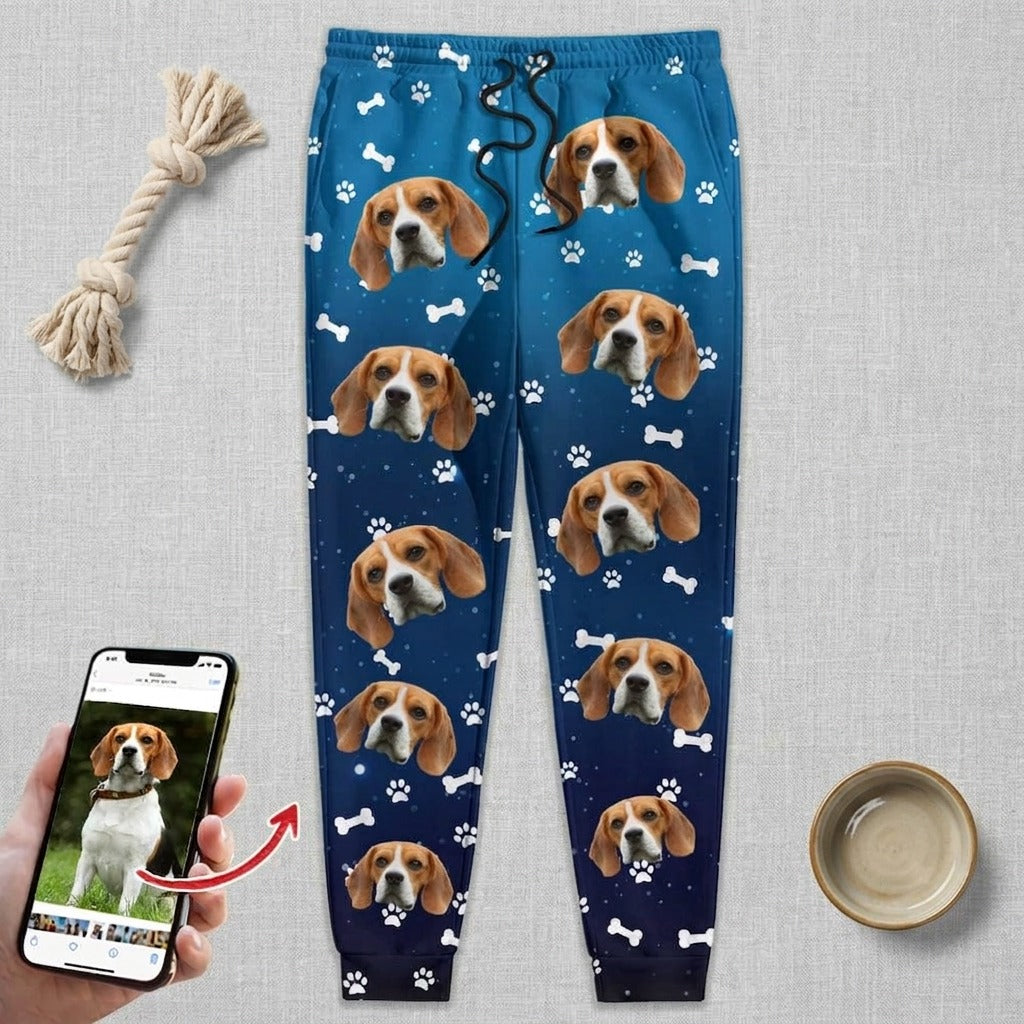 Custom Photo Dog Cat Galaxy Pet Sweatpants T368