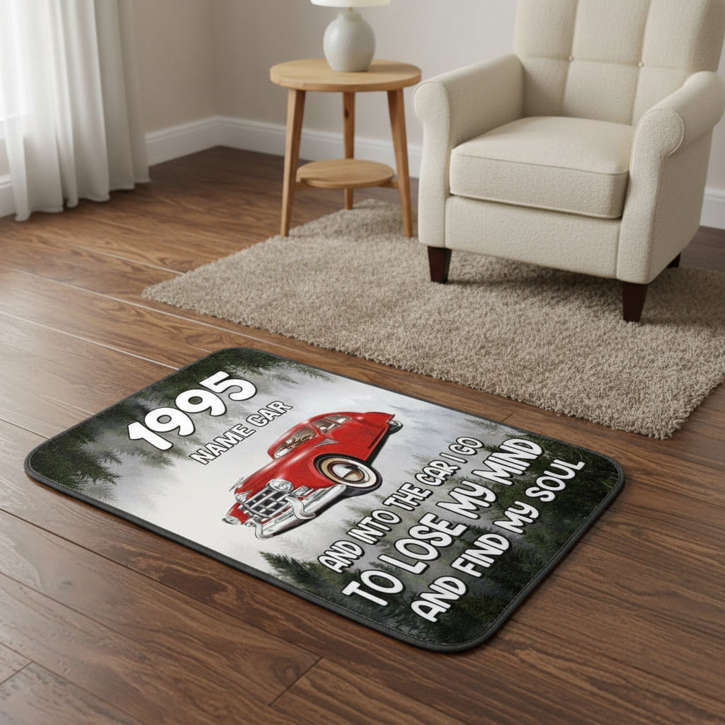 And Into The Car I Go Upload Photo Classic Car Mats, HN590