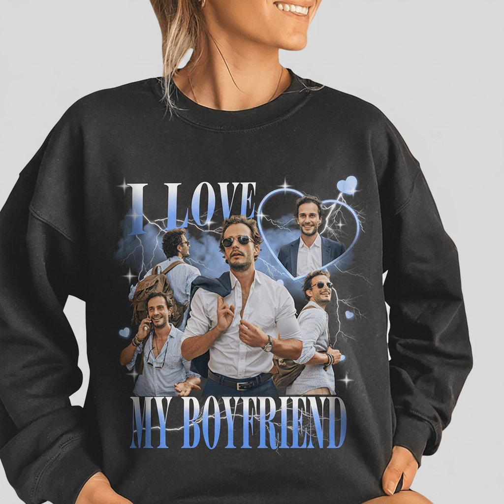 Custom Photo I Love My Boyfriend/Girlfriend Vintage Style Co