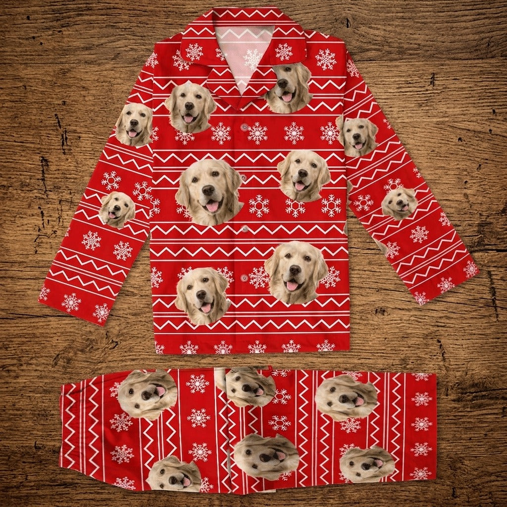 Custom Photo Christmas Dog Pajamas
