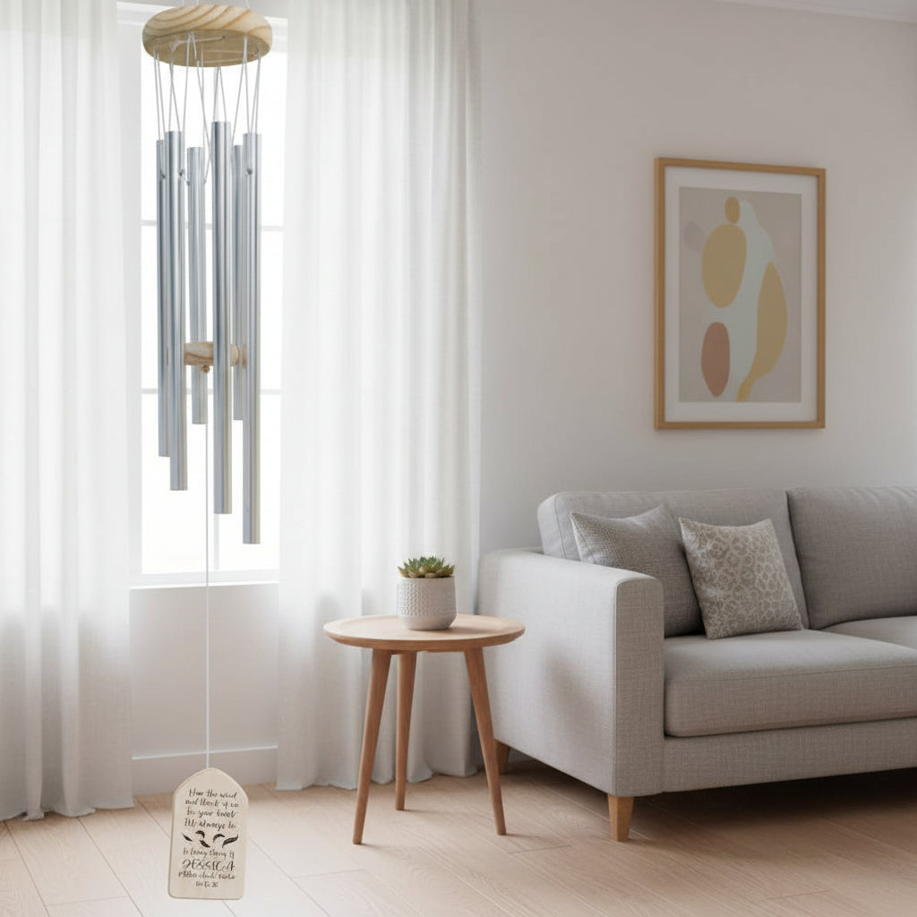 Hear The Wind And Think Of Me Memorial Wind Chimes Personali