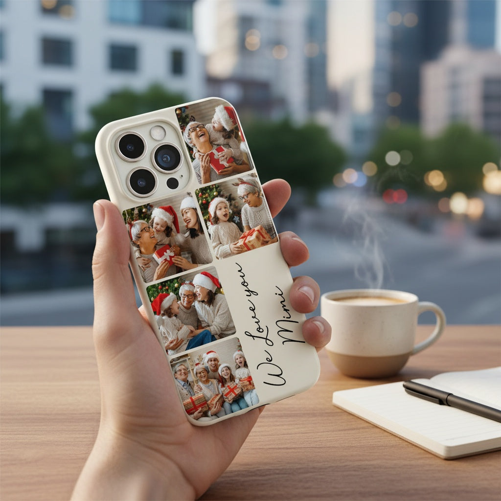 Custom Photo I Love You Mimi Phone Case Christmas Gift For Family