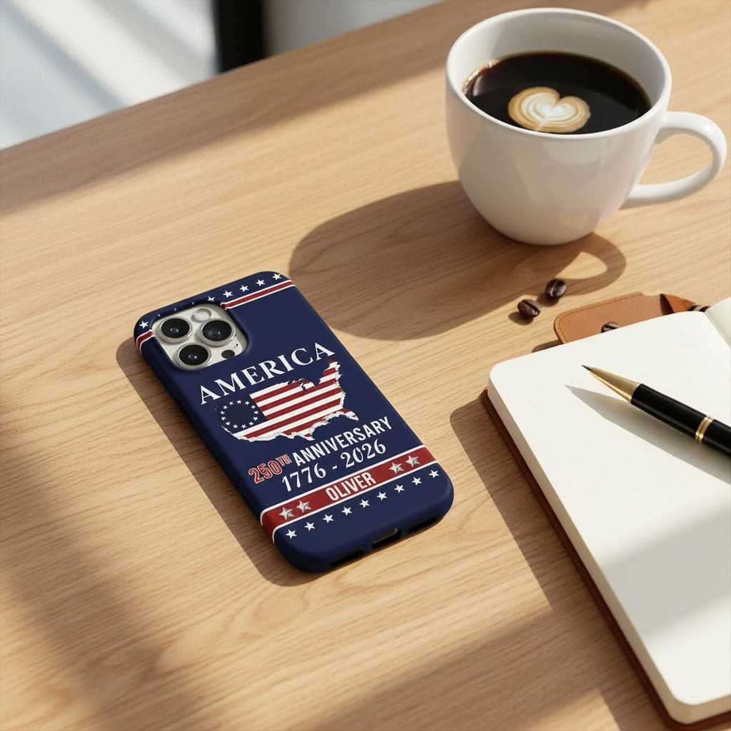 Personalized Name America 250th Anniversary Phone Case