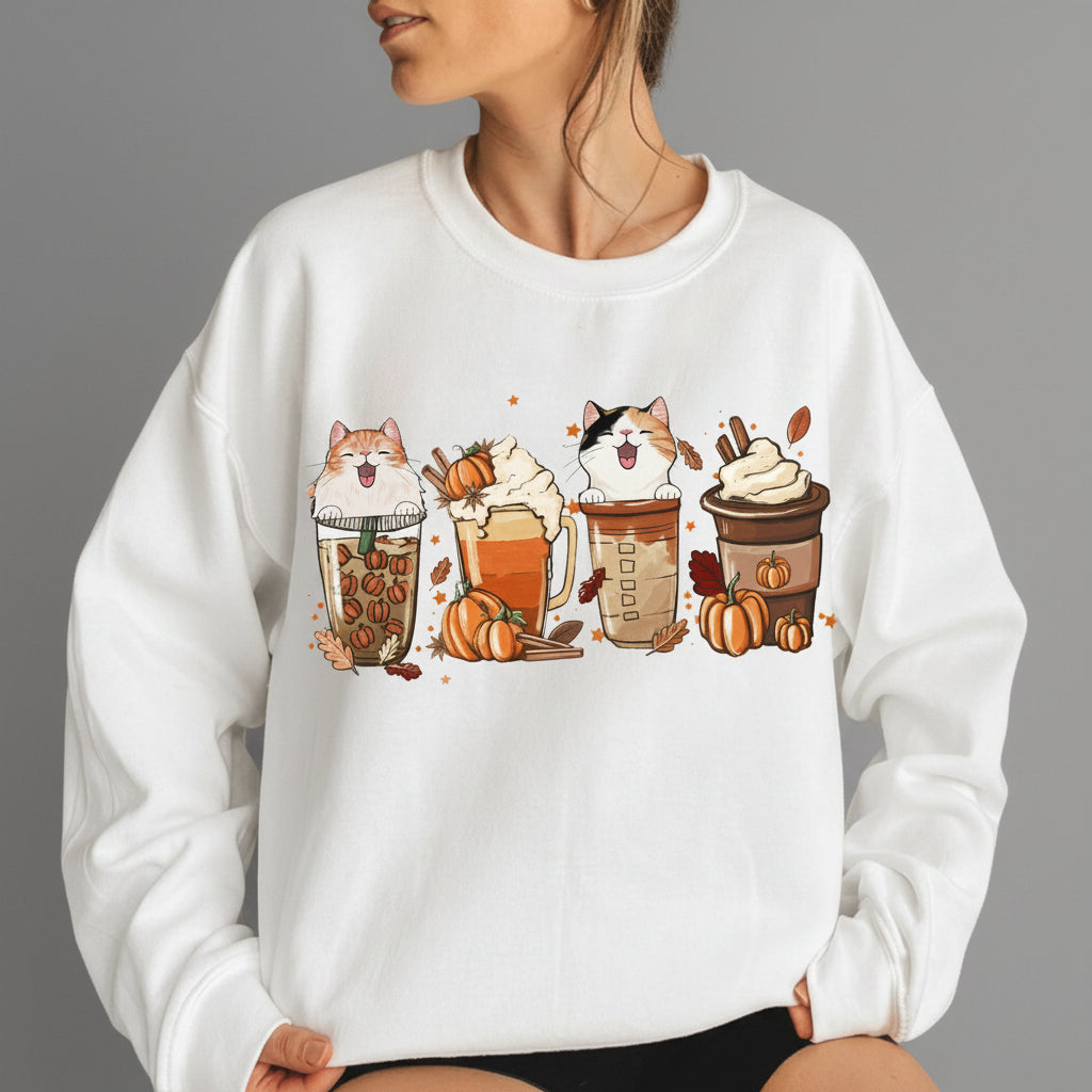 Fall Season Pumpkin Spice Cat Shirt, N304 HN590