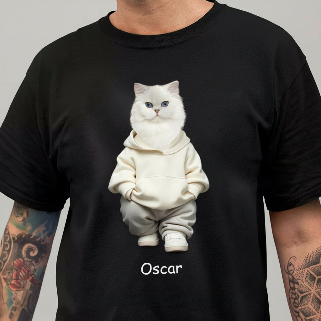 Custom Face Cute Cat Dark Shirt Gift For Cat Lovers HA75 891