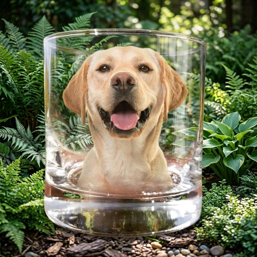 Custom Photo For Dog Lover Print Rock Glass