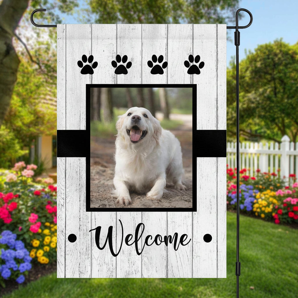 Dog Welcome Custom Garden Flag H178