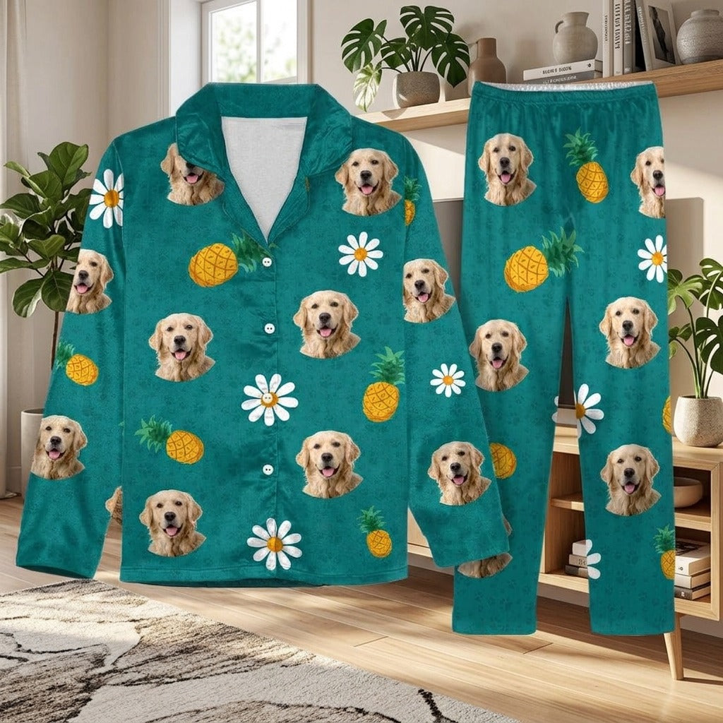 Custom Photo Dog Cat With Accessories Pattern Pet Pajamas T368