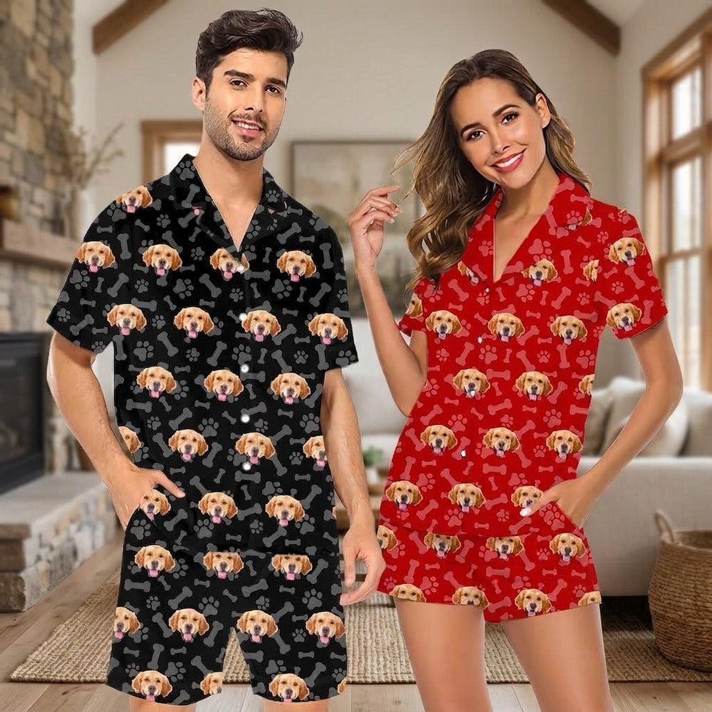 Custom Photo Dog Cat Short Pajamas