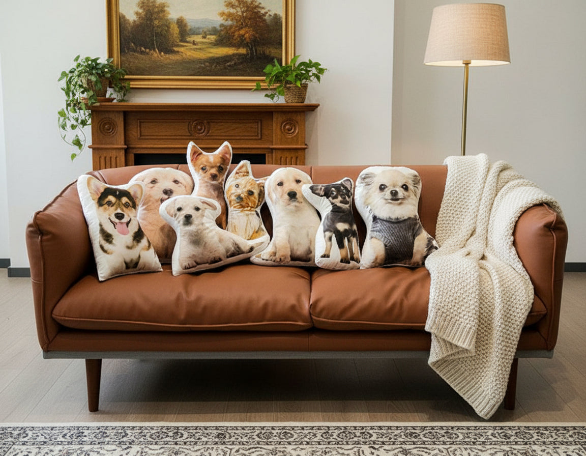 Custom Pet Photo Pillow, Personalized Shape Cushion