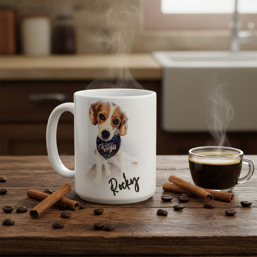 Custom Photo Pet Dog Coffee Mug