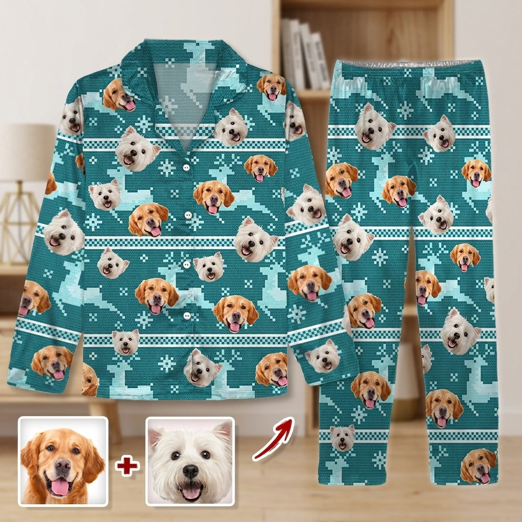 Custom Puppy Photo Pajamas For Dog Dad Dog Mom