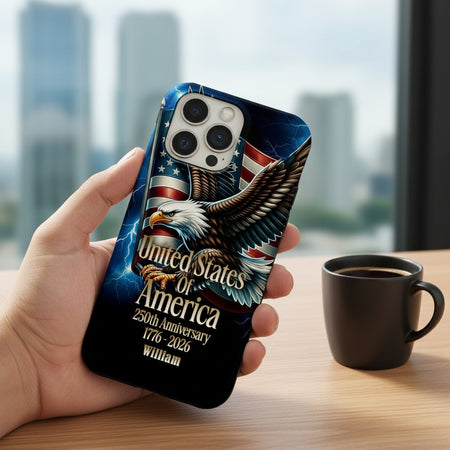 Custom Usa 250Th Anniversary Phone Phone Case — Patriotic Gift ECP5F