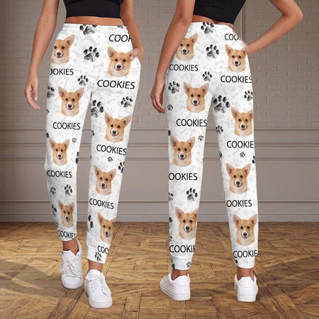 Custom Dog Paw Pattern Sweatpants — Gift for Dog Lovers VNSDQ