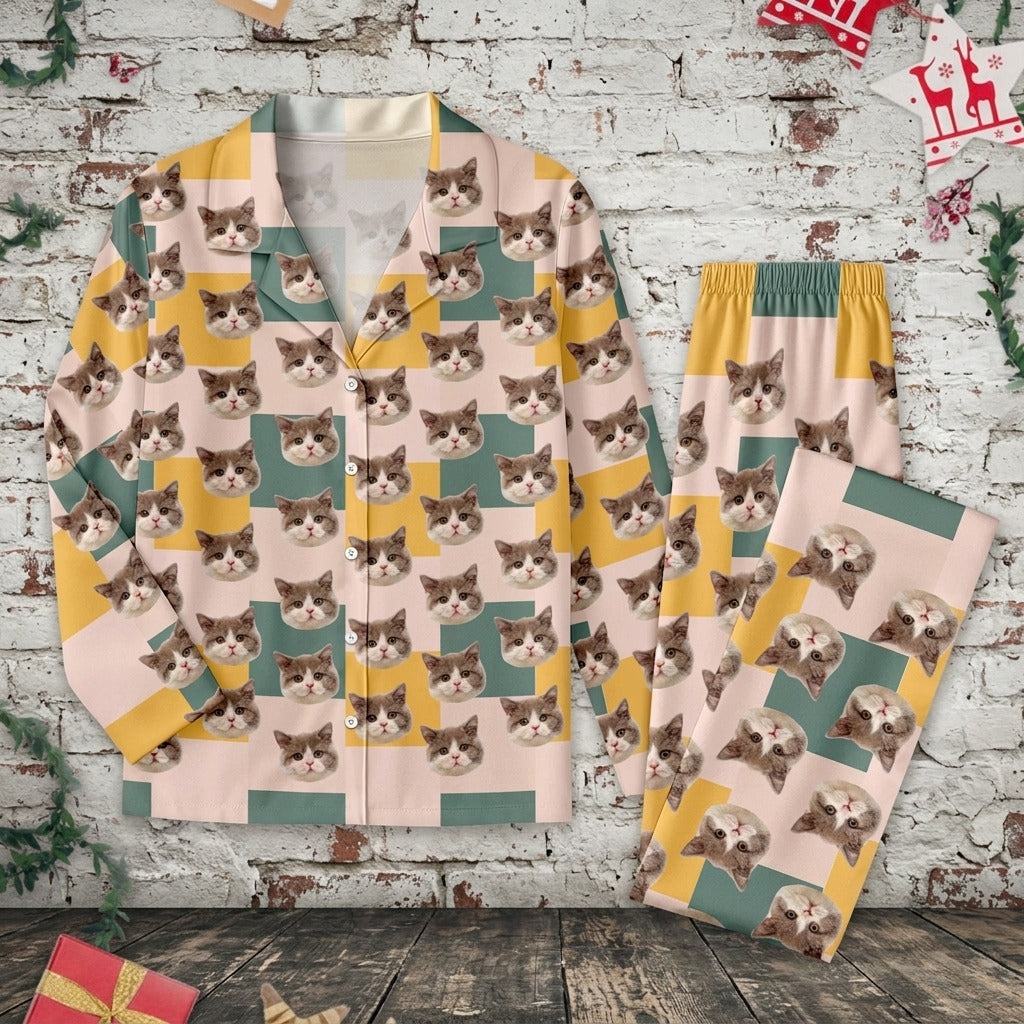 Custom Photo With Christmas Pattern Dog Cat Man's Pants
