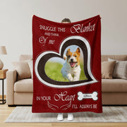 Custom Dog Cat Snuggle Blanket - main product view with custom photo design