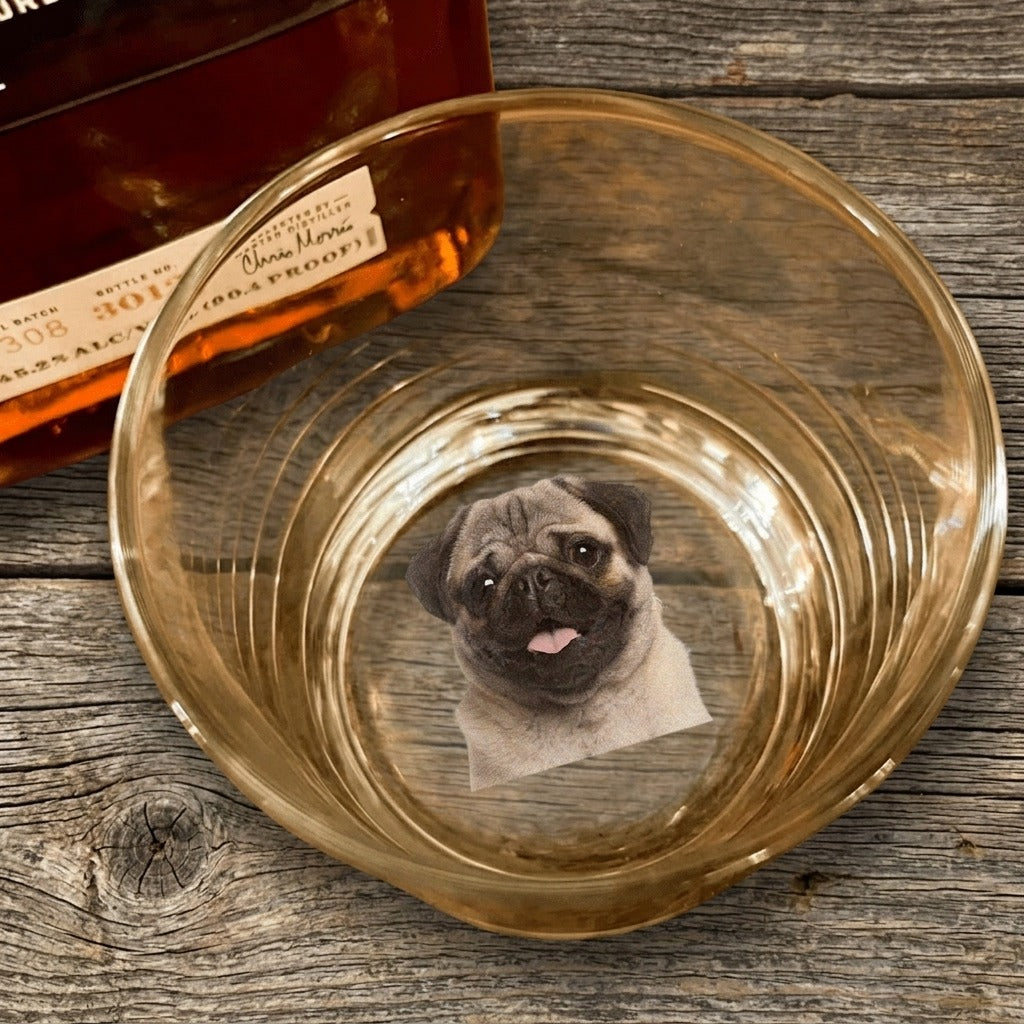 Custom Photo For Dog Lover Rock Glass