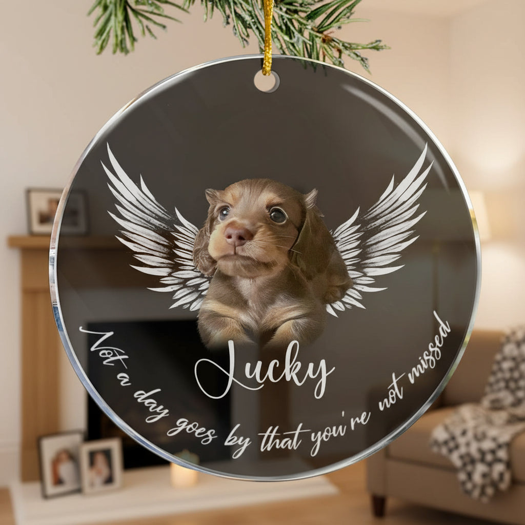 Custom Photo Not A Day Goes By Memorial Dog Cat Acrylic Orna